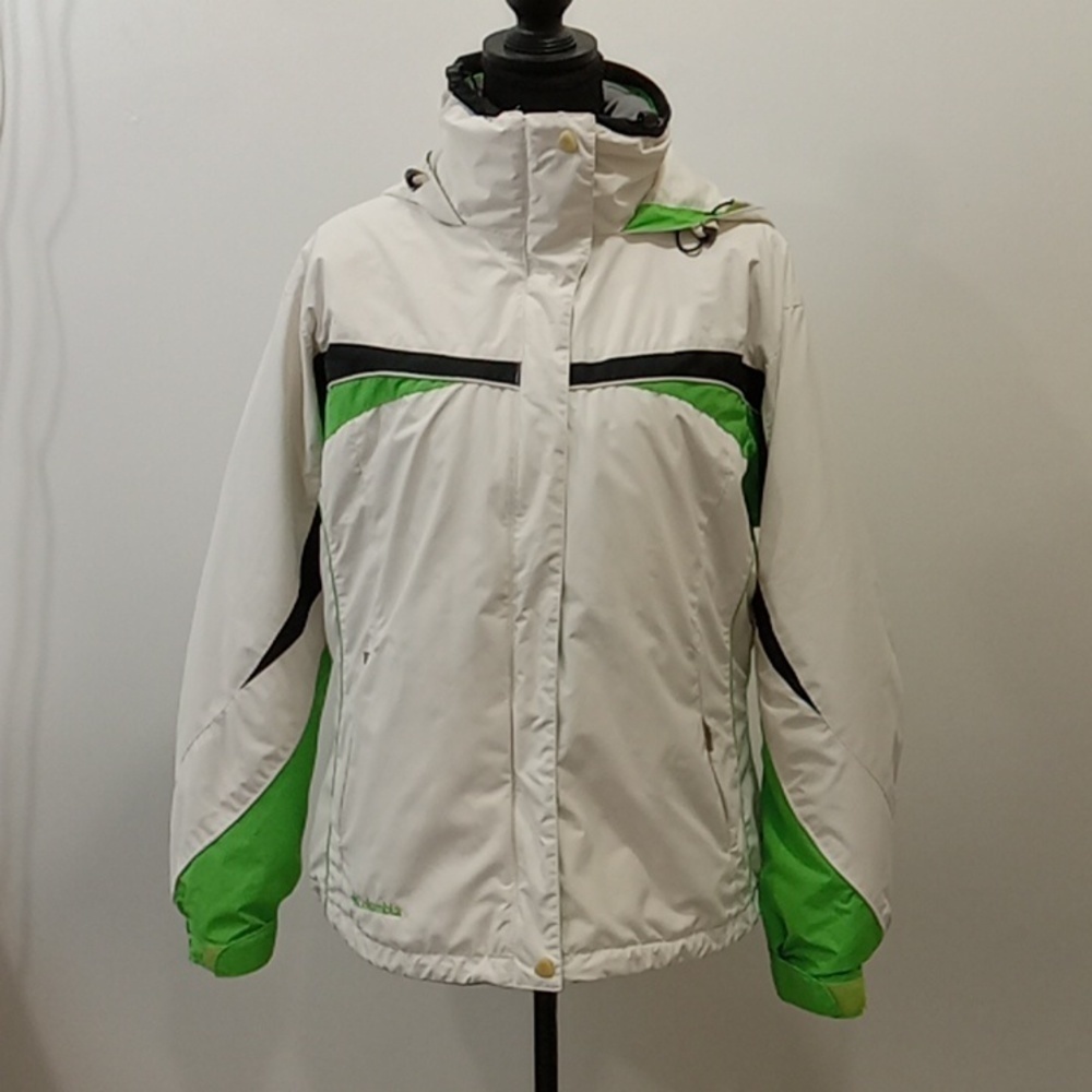 Columbia Core Interchange Full Zip/Button Hooded Winter Coat Jacket Women's Sz M